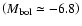 $\left(M_{\rm {bol}}\simeq-6.8\right)$