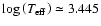 $\log\left(T_{\rm{eff}}\right)\simeq 3.445$