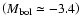 $\left(M_{\rm {bol}}\simeq -3.4\right)$
