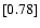 $\left[0.78\right]$
