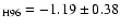 $_{\rm H96}=-1.19\pm0.38$