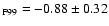 $_{\rm F99}= -0.88\pm 0.32$