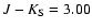 $J-K_{\rm S}=3.00$