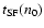 $t_{\rm SF}(n_0)$