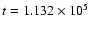 $t = 1.132 \times 10^5$