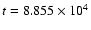 $t = 8.855 \times 10^4$
