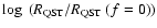 $\log~(R_{\rm QST}
/R_{\rm QST}~(f=0))$