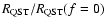 $R_{\rm QST}/R_{\rm QST}(f=0)$