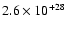 $2.6\times 10^{+28}$