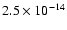 $2.5\times10^{-14}$