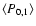 $\langle P_{0,1} \rangle $