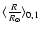 $\langle \frac{R}{R_{\odot}} \rangle_{0,1}$
