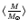 $\langle \frac{M}{M_{\odot}}\rangle$
