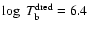 $\log~T^{\rm {dred}}_{\rm {b}}=6.4$