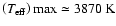$\left(T_{\rm {eff}}\right)\rm {max}\simeq3870~\rm {K}$