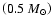$\left(0.5~M_{\odot}\right)$