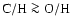 $\rm {C/H\ga O/H}$