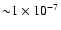${\sim}1\times10^{-7}$