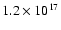 $1.2\times10^{17}$