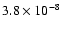 $3.8\times10^{-8}$