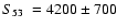 $\mbox{$S_{53}$ }= 4200 \pm 700$