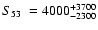 $\mbox{$S_{53}$ }= 4000_{-2300}^{+3700}$