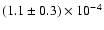 $(1.1 \pm 0.3) \times 10^{-4}$