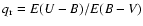 $q_{\rm r} = E(U-B)/E(B-V)$