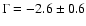 $\Gamma=-2.6\pm0.6$