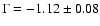 $\Gamma=-1.12\pm0.08$