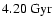 $4.20 \; {\rm Gyr}$