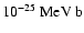 $10^{-25}~{\rm MeV~b}$