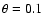 $\theta =0.1$