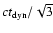 $c t_{\rm dyn}/\sqrt{3}$