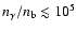 $n_\gamma/n_{\rm b}\lesssim 10^5$