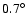 $0.7\degr$