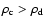 $\rho_{\rm c} > \rho_{\rm d}$