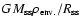$G M_{\rm ss}\rho_{\rm env.}/R_{\rm ss}$