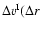 $\Delta v^{\rm I} (\Delta r$