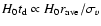 $H_{\rm0}t_{\rm d}\propto H_{\rm0}r_{\rm ave}/\sigma_{v}$