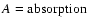 $A={\rm absorption}$