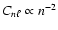 $C_{n\ell}\propto n^{-2}$