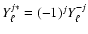 $Y_{\ell}^{j *}=(-1)^j Y_{\ell}^{-j}$