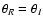 $\theta_R=\theta_I$