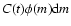 $C(t)\phi(m){\rm d}m$
