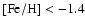 $\rm [Fe/H]< -1.4$