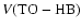 $V({\rm TO}-{\rm HB})$