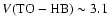 $V({\rm TO}-{\rm HB}) \sim 3.1$