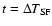 $t=\Delta T_{\rm SF}$