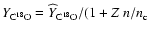 $\ensuremath{Y_{\rm C^{18}O}} = \ensuremath{\widehat{Y}_{\rm C^{18}O}} /(1+Z~n/\ensuremath{n_{\rm c}} $